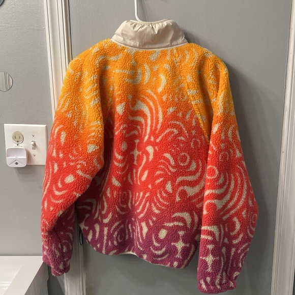 FP Movement Hit the Slopes Rocky Ridge Marigold Combo Printed Fleece Jacket NWOT - Picture 2 of 13